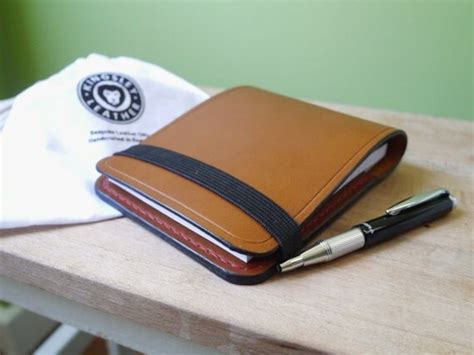 Leather Notepad Holder A Pocket Sized Notebook by KingsleyLeather