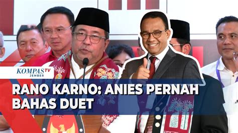 Rano Karno Ungkap Pembicaraan Saat Bertemu Anies Pernah Bahas Duet Di