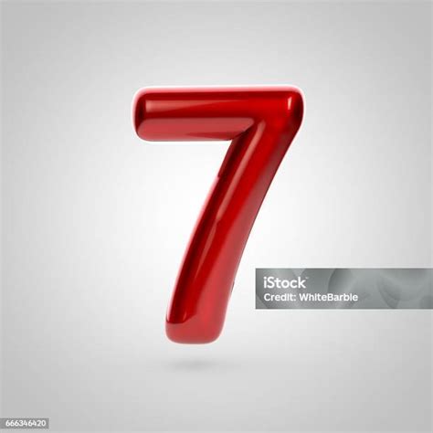 Metallic Paint Red Number 7 Stock Illustration Download Image Now