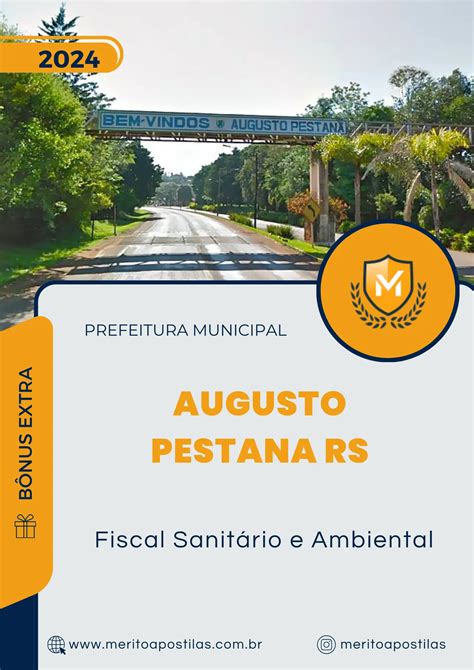 Apostila Fiscal Sanit Rio E Ambiental Prefeitura Augusto Pestana Rs