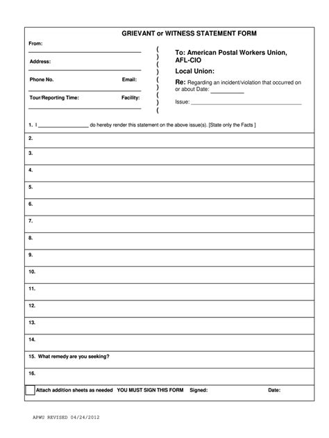 Statement Form Fill Online Printable Fillable Blank Pdffiller