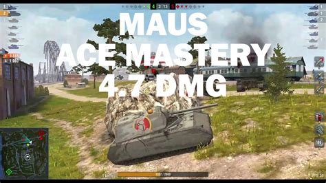 Maus Ace Mastery Dmg Wot Blitz Youtube