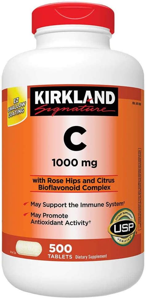 Kirkland Signature Vitamina C 1000 Mg 500 Tabletas Paquete De 2