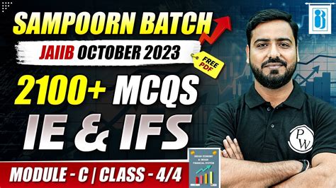 JAIIB October 2023 IE And IFS Module C Class 4 4 JAIIB Sampoorn