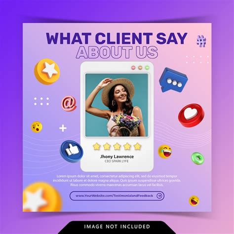 Premium Psd Creative Concept For Satisfied Feedback Customer