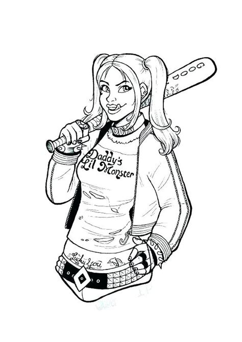 12 Harley Quinn Coloring Pages Free Printable Coloring 630