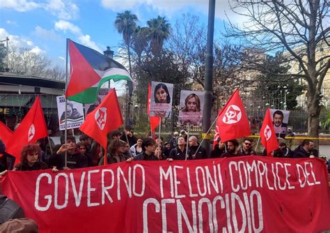 A Roma Corteo Pro Palestina Governo Meloni Complice Del Genocidio