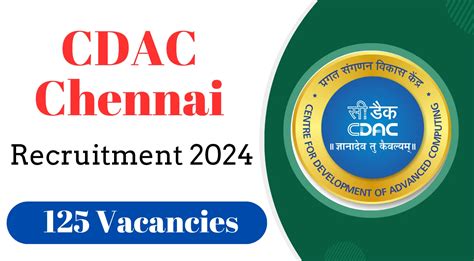 Cdac Chennai Recruitment Notification For Vacancies