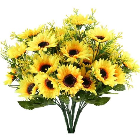 Pcs Tournesols Artificiels Fleurs Artificielles Fleurs Artificielles