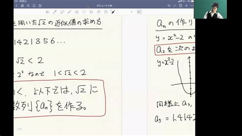 ニュートン法を用いた√2の近似値の求め方 Youtube