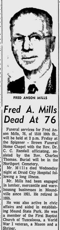 Fred Anson Mills 1888 1965 Homenaje De Find A Grave