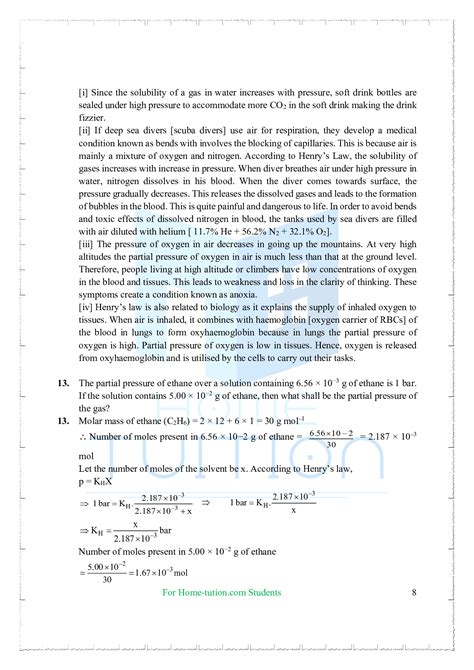 Ncert Solutions For Class 12 Chemistry Chapter 2 Solutions