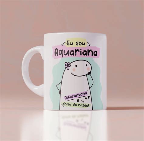 CANECA SIGNOS FLORK AQUÁRIO AQUARIANA Elo7