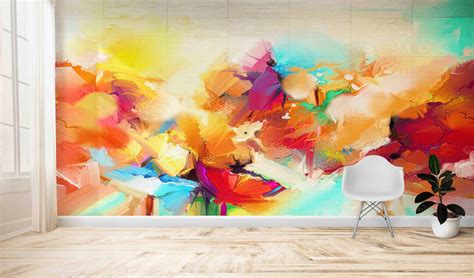 Modern Wall Paper, Colorful Painting, Colorful Wall Art, Wall Paper ...