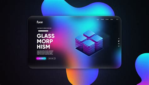 Glassmorphism Landing Page 2021 Trend 1 Images Behance