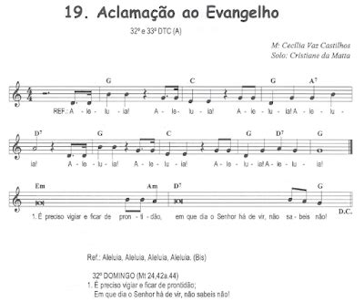 Cantos para Missa Missa do dia 12 11 2023 32º Domingo do Tempo Comum