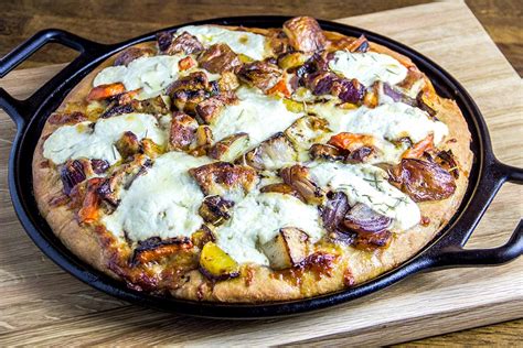 Roasted Fall Vegetable Ricotta And Mozzarella Cheese Pizza Recipe