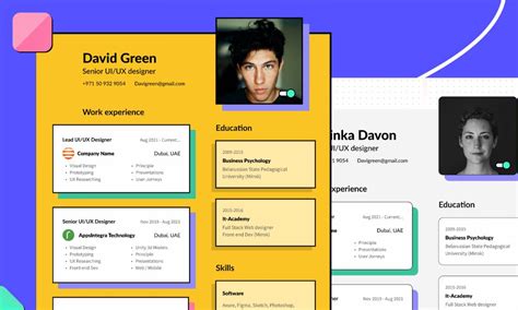 Figma Cv Template Resume Template Ui4free