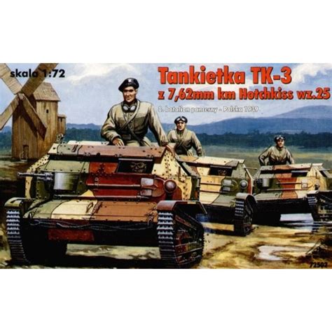 Maquette Tankietka TK 3 Avec Hotchkiss Wz 25 7 62 Mm 1 72