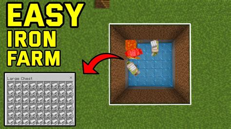 Easy And Simple Iron Farm For Minecraft Bedrock Java Bedrock Ps