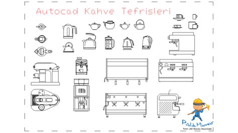 Autocad Kahve Makinesi Fincan tefrişleri Pislik Mimar