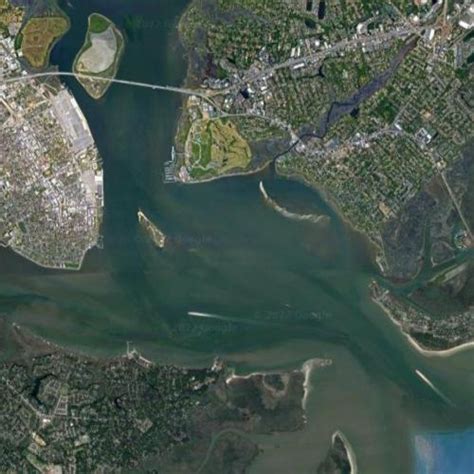 Charleston Harbor in Charleston, SC (Google Maps)