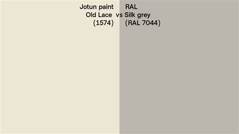 Jotun Paint Old Lace 1574 Vs RAL Silk Grey RAL 7044 Side By Side