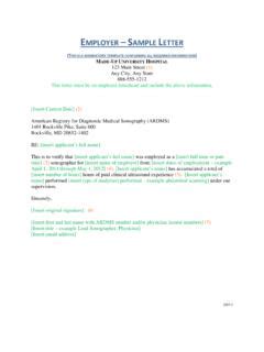 EMPLOYER SAMPLE LETTER ARDMS Employer Sample Letter PDF4PRO