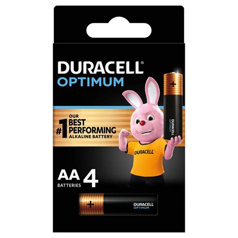 Duracell Optimum Type Aa Alkaline Batteries Pack Of 4 Online At Best Price Alkaline Lulu Uae