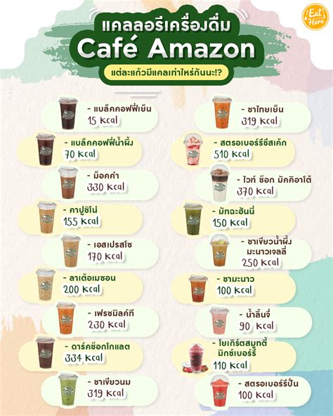 18 เมนเครองดมสดฮตของ Amazon แตละเมนมกแคลอร