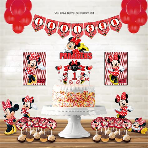 Kit Festa Em Casa Minnie Vermelha Shopee Brasil