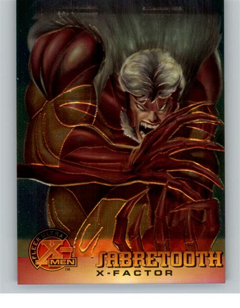 1995 Fleer Ultra X Men All Chromium 18 Sabretooth NM MT Card Shack