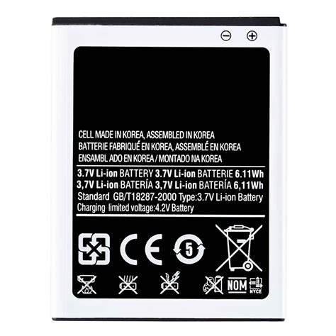 For Samsung GB T18287 2000 Phone 3 7V Li Ion Battery 1650 MAh 6 11Wh EB