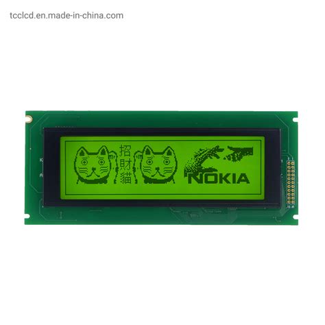 22 Pin 240X64 Monochrome Screen 8 Bit Parallel Stn Yellow Green Graphic