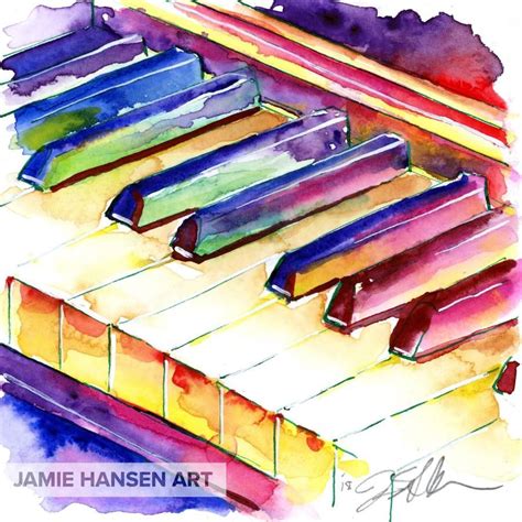 Cunningham Colorful Piano Keyboard Painting | Piano art, Etsy art prints, Piano art print