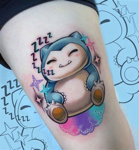 Top 100 Best Snorlax Tattoos For Women Pokemon Design Ideas