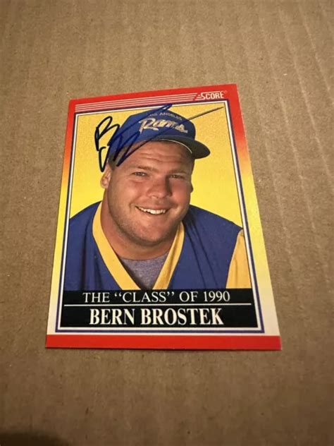 Bern Brostek Score Sign Los Angeles Rams Nfl Uw Huskies Ncaa