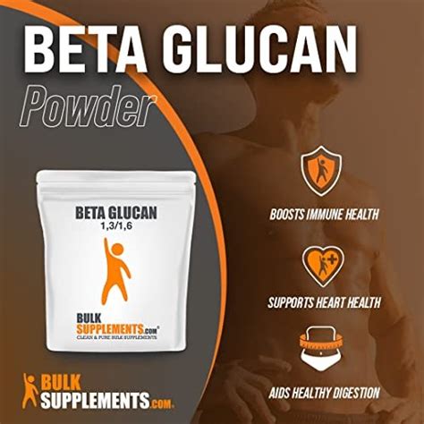 Bulksupplements.Com Beta Glucan Powder (1,3/1,6) - Immune Support Supplement - Fiber Supplement ...