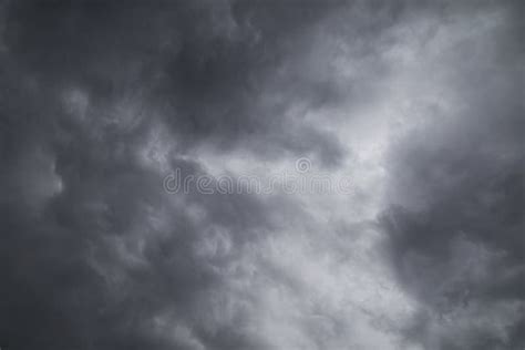 Natural Dark Rain Cloud Or Strom Cloud Before Heavy Raining Dramatic