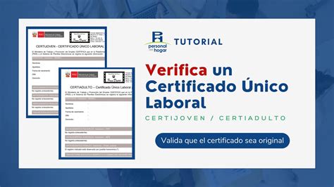 Cómo Verificar Un Certificado Único Laboral Certijoven O Certiadulto