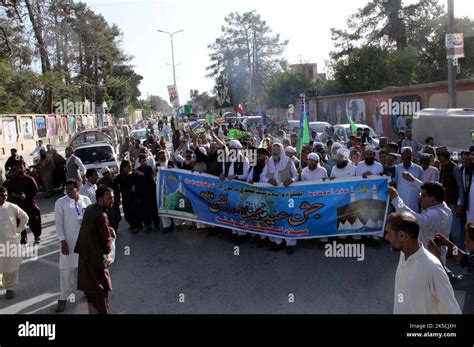 Quetta Pakistan 07th Oct 2022 Members Of Milad Committee Quetta Are