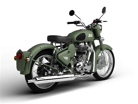 Royal Enfield Classic Battle Green D Model Cgtrader