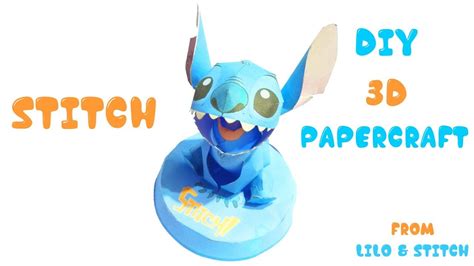 Stitch Sculpture Diy 3d Paper Craft From Lilo And Stitch Youtube