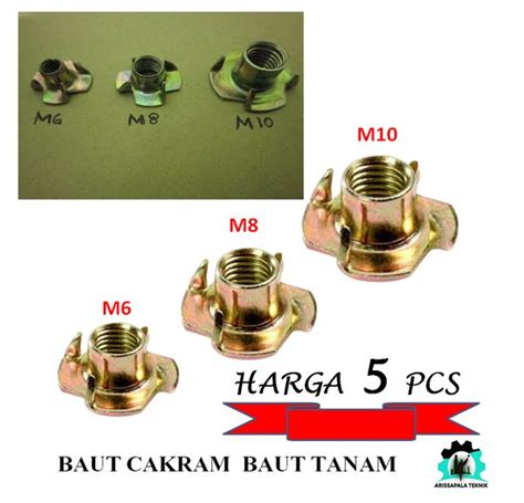 Jual Mur Tanam Baut Cakar Mur T Nut Tee Nut Box Speaker Prong Harga