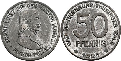 Blankenburg 50 Pfennig 1921 Ss MA Shops