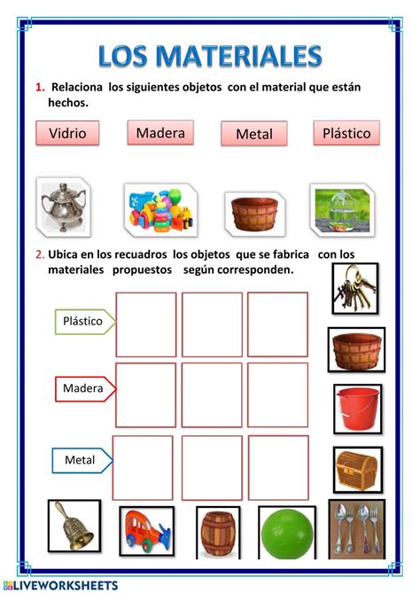 A Poster With Pictures Of Different Objects In Spanish