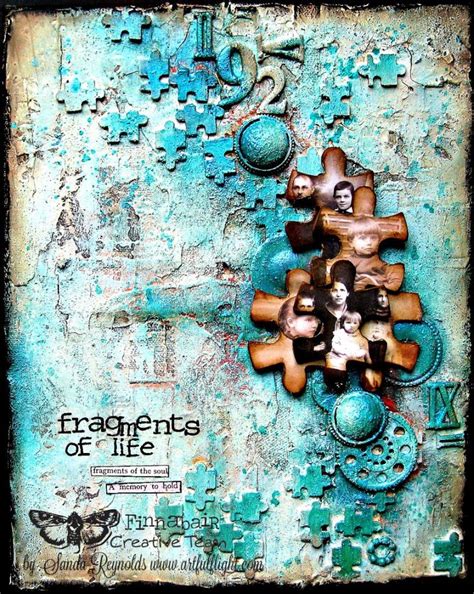 Mixed Media Collage Canvas Tutorial Fragments For Finnabair CT