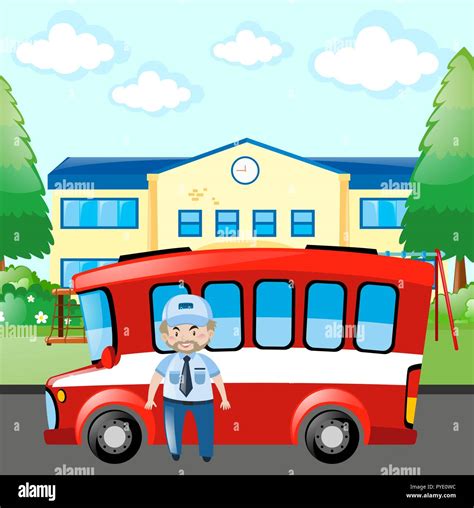 Cartoon Red Bus Driver Bus drivers cartoon 7 of 94