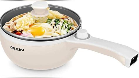 Dezin Hot Pot Electric Upgraded Non Stick Saut Pan Rapid Noodles Electric Pot L Mini