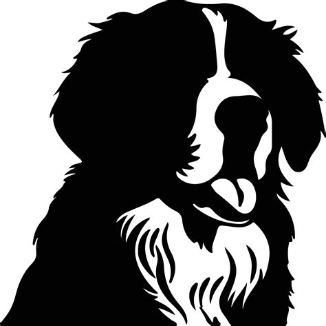 Bernese Mountain Dog Black Silhouette 38828543 Vector Art At Vecteezy